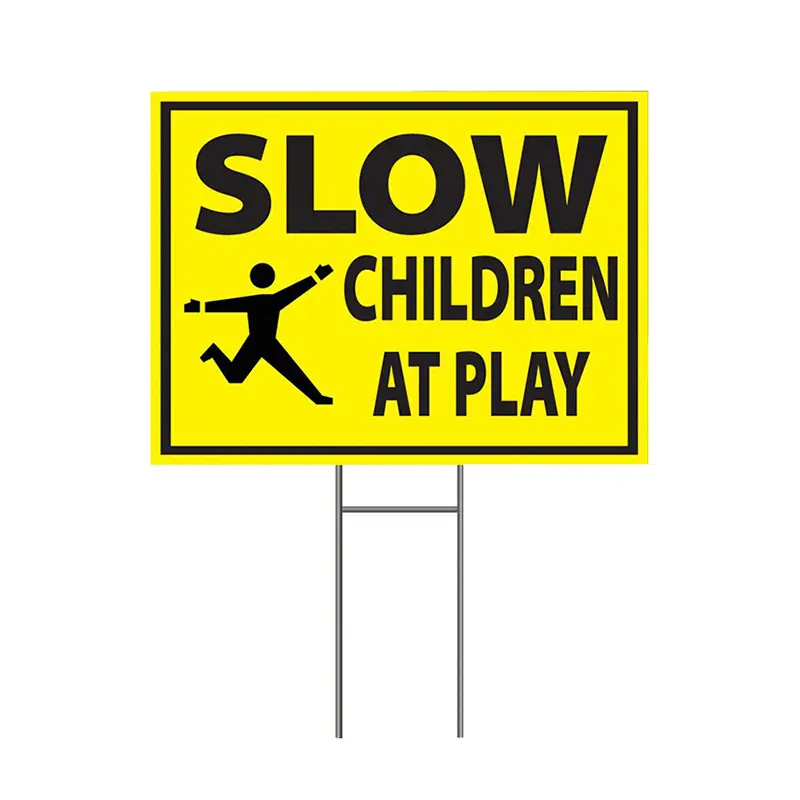 Advertising Plastic Coroplast Custom Yard Sign with Stake