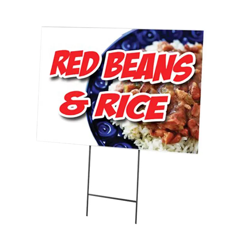 Advertising Plastic Coroplast Custom Yard Sign with Stake